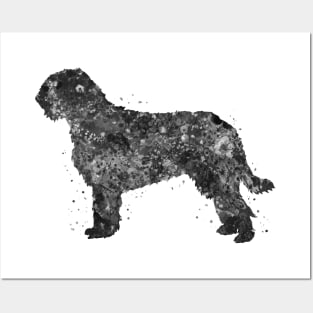 Otterhound Dog black and white Posters and Art